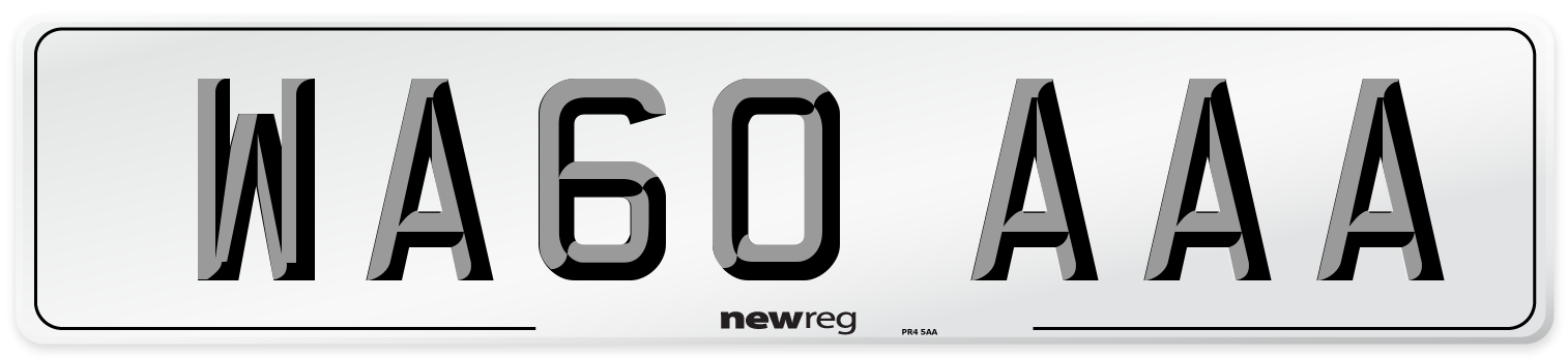 WA60 AAA Number Plate from New Reg